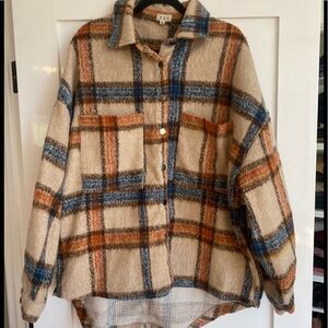 POL shirt/jacket oversized plaid size Medium. Flannel shacket